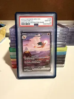 Charizard EX 199/165 Special Illustration Rare 151 Pokemon PSA 10 & Graded Guard - Image 1