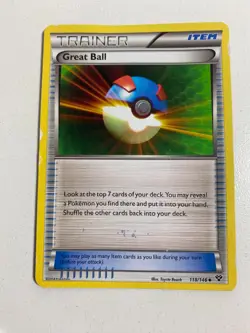 Pokemon TCG 118/146 Trainer Great Ball Uncommon XY Base Fair Condition - Image 1