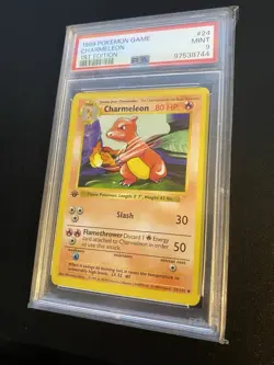 Charmeleon 1st Edition Shadowless Base Set PSA 9 24/102 WOTC Pokemon 1999 - Image 2