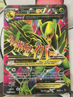Pokemon Mega M Sceptile EX Holo Full Art Card Ancient Origins 85/98 - Damaged - Image 1