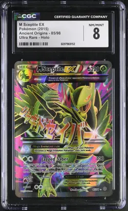 CGC 8 M Sceptile EX 2015 Ancient Origins 85/98 Ultra Rare Holo Pokemon Card - Image 1