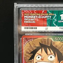 Monkey D. Luffy Op13-001 Carrying on His Will One Piece TCG ACE 10 - Image 2