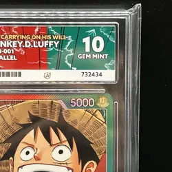 Monkey D. Luffy Op13-001 Carrying on His Will One Piece TCG ACE 10 - Image 3