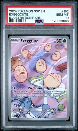 2024 POKEMON SSP EN-SURGING SPARKS ILLUSTRATION RARE #192 EXEGGCUTE PSA 10 - Image 1