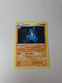 Lucario - 80/113 - Pokemon Legendary Treasures Black White Cosmos Holo Rare LP - Image 1