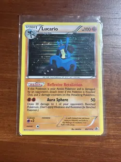 2013 Pokemon Black And White Lucario Legendary Treasures Holo Rare 80/113 - Image 1
