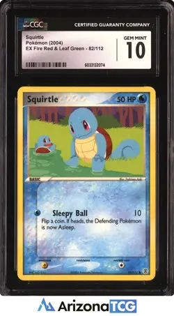 Pokemon 2004 Squirtle 82/112 EX FireRed & LeafGreen GEM MINT CGC 10 - Image 1