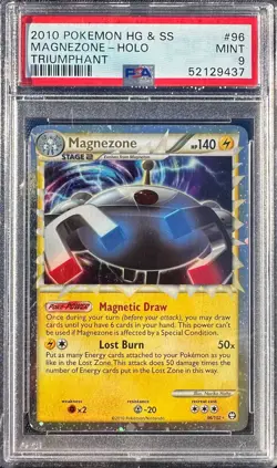 2010 POKEMON HEARTGOLD & SOULSILVER TRIUMPHANT #96 MAGNEZONE HOLO PSA 9 - Image 1