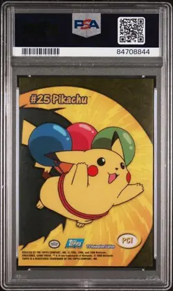 2000 Topps Pokemon Pikachu #PC1 TV Animation Clear Cards PSA 10 - Image 2