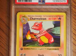 Pokemon 1999 1st Edition Shadowless Base Charmeleon uncommon card, PSA 8.5 - Image 2
