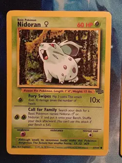 Nidorina AND Nidoran F Jungle Set Cards - 40/64 & 57/64 - Very Good Condition - Image 2
