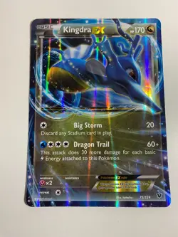 Pokemon TCG Jumbo Card 73/124 Kingdra EX Basic Ultra Rare Holo Good Condition - Image 1