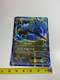 Pokemon TCG Jumbo Card 73/124 Kingdra EX Basic Ultra Rare Holo Good Condition - Image 2