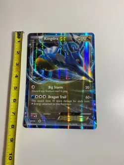 Pokemon TCG Jumbo Card 73/124 Kingdra EX Basic Ultra Rare Holo Good Condition - Image 3