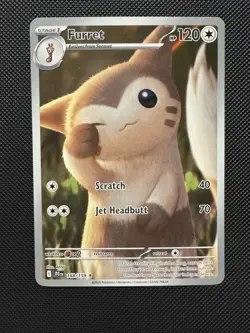 Pokemon TCG Furret 168/159 SV09: Journey Together Illustration Rare Holofoil NM - Image 1