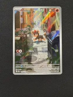 Pokemon TCG Litleo 139/132 ME01: Mega Evolution Illustration Rare Near Mint - Image 1