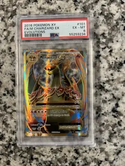 Pokemon 2016 XY Evolutions #101 Full Art M Charizard EX PSA 6 - Image 1