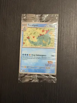 Pokemon TCG Illustration Contest 2024 Pikachu, Feraligatr, Toxtricity Promo Set - Image 1