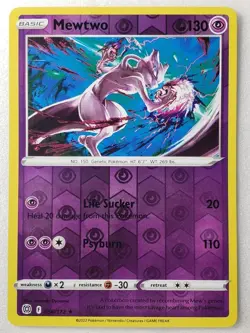 Pokemon TCG Mewtwo Brilliant Stars 056/172 Reverse Holo Rare - Image 1