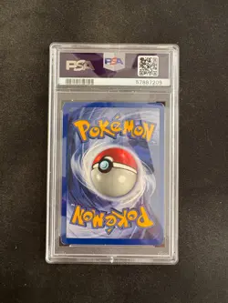 1999 POKEMON BASE SET UNLIMITED E3 STAMP-YELLOW CHEEKS #58 PIKACHU PSA 7 - Image 2