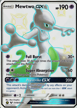 Mewtwo GX SV59/SV94 Pokemon Hidden Fates: Shiny Vault Shiny Holo Rare NM - Image 1
