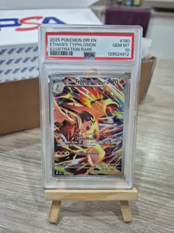 POKEMON 2025 ETHANS TYPHLOSION ILLUSTRATION RARE #190 PSA GEM MINT 💎 10 - Image 2