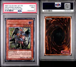 2007 YU-GI-OH 1st. ED #EN019 Archfiend General FOTB - Ultimate Rare PSA Mint 9 - Image 3