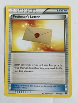 Pokemon TCG 123/146 Trainer Professor's Letter Uncommon XY Base Good Condition - Image 1