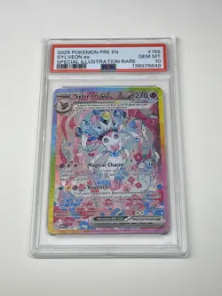 Pokemon Card TCG Prismatic Evolutions Sylveon EX 156/131 Sir Gem Mint PSA 10 - Image 1