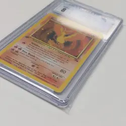 CGC 8 Moltres 1999 Fossil 1st Edition 12/62 Holo Pokemon Card - Image 3