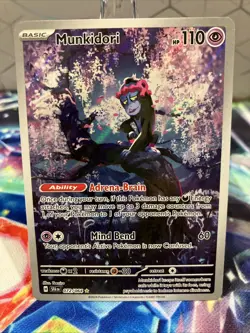 2024 Pokemon SV Shrouded Fable SFA en Munkidori EX Holo Card #072 - Image 1