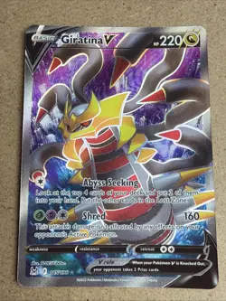 Pokemon TCG Swsh11: Lost Origin Giratina v Full Art Holo Card 185/196 - Image 1