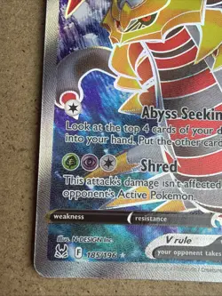 Pokemon TCG Swsh11: Lost Origin Giratina v Full Art Holo Card 185/196 - Image 5