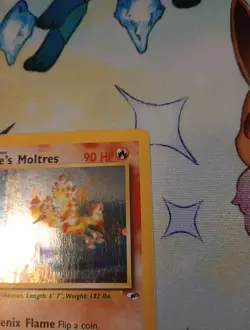 Pokemon TCG Blaine's Moltres Gym Heroes Holo Card 1/132 Unlimited Rare LP - Image 3