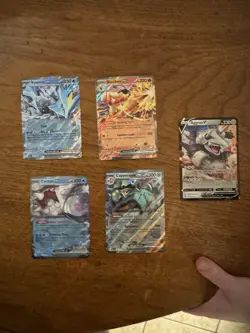Pokemon Cards Holo/Reverse Holo Set Of 4 EXs And 1 V. 5 Cards Total, All Rare - Image 1
