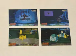 1999 Pokemon Topps Mewtwo Strikes Back! 4 Textured Silver Foil Cards - Image 1
