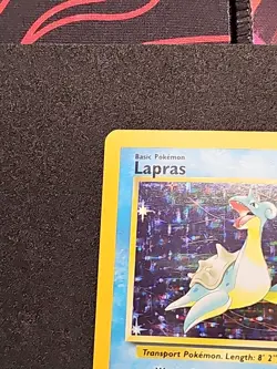 Pokemon TCG Lapras Fossil Holo Unlimited Rare Card 10/62 MP - Image 2