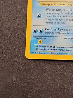 Pokemon TCG Lapras Fossil Holo Unlimited Rare Card 10/62 MP - Image 5