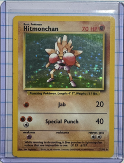 Hitmonchan 7/102 Holo Rare Base Set Pokemon Card - Image 1