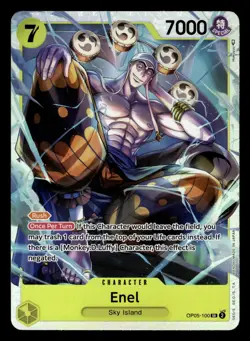 One Piece Card TCG - Enel (OP05-100) (V.1) SR NEAR MINT English - Image 1