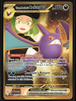 Team Rocket's Crobat ex 242/182 SV10: Destined Rivals Hyper Rare Pokemon Card - Image 1