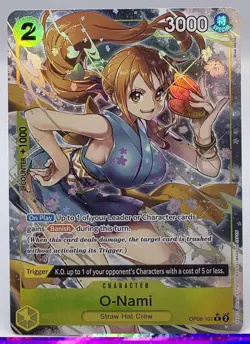 O-Nami (Alternate Art) OP06-101- Wings Of The Captain One Piece CCG - NM - M - Image 1
