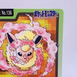 Pokemon Cards Bandai Carddass Flareon File No.136 1997 VG Japanese g923 - Image 3