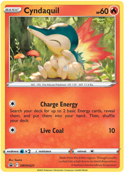 Pokemon - CYNDAQUIL - SWSH221 - Holo Rare - Promo - NM/M - Image 1