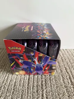 Lot 10 Sealed Mini Tins Pokemon TCG Mega Evolution Mega Heroes w/ Display Box - Image 4