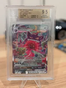 Pokemon TCG-2021 SWD&SHD FUSION STRIKE-GENGAR VMAX ALT ART-BGS 9.5 GEM MINT - Image 1