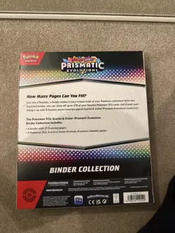 Pokemon Prismatic Evolutions Binder Collection Scarlet & Violet TCG Sealed New - Image 2