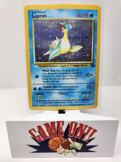 Pokemon Lapras 10/62 Holo Rare Fossil Unlimited HP - Image 1