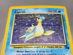 Pokemon Lapras 10/62 Holo Rare Fossil Unlimited HP - Image 5