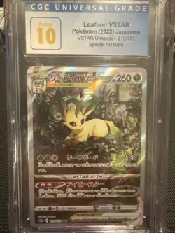 CGC 10 Pristine Leafeon VSTAR 210/172 SAR VSTAR Universe s12a Pokemon Card - Image 1
